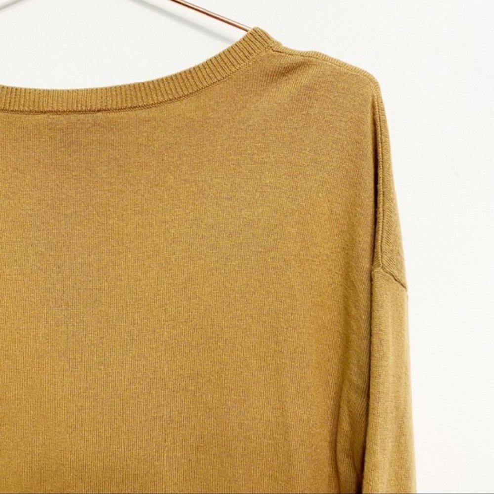 Talbots | Camel Side-Button Crewneck Sweater Lams… - image 5